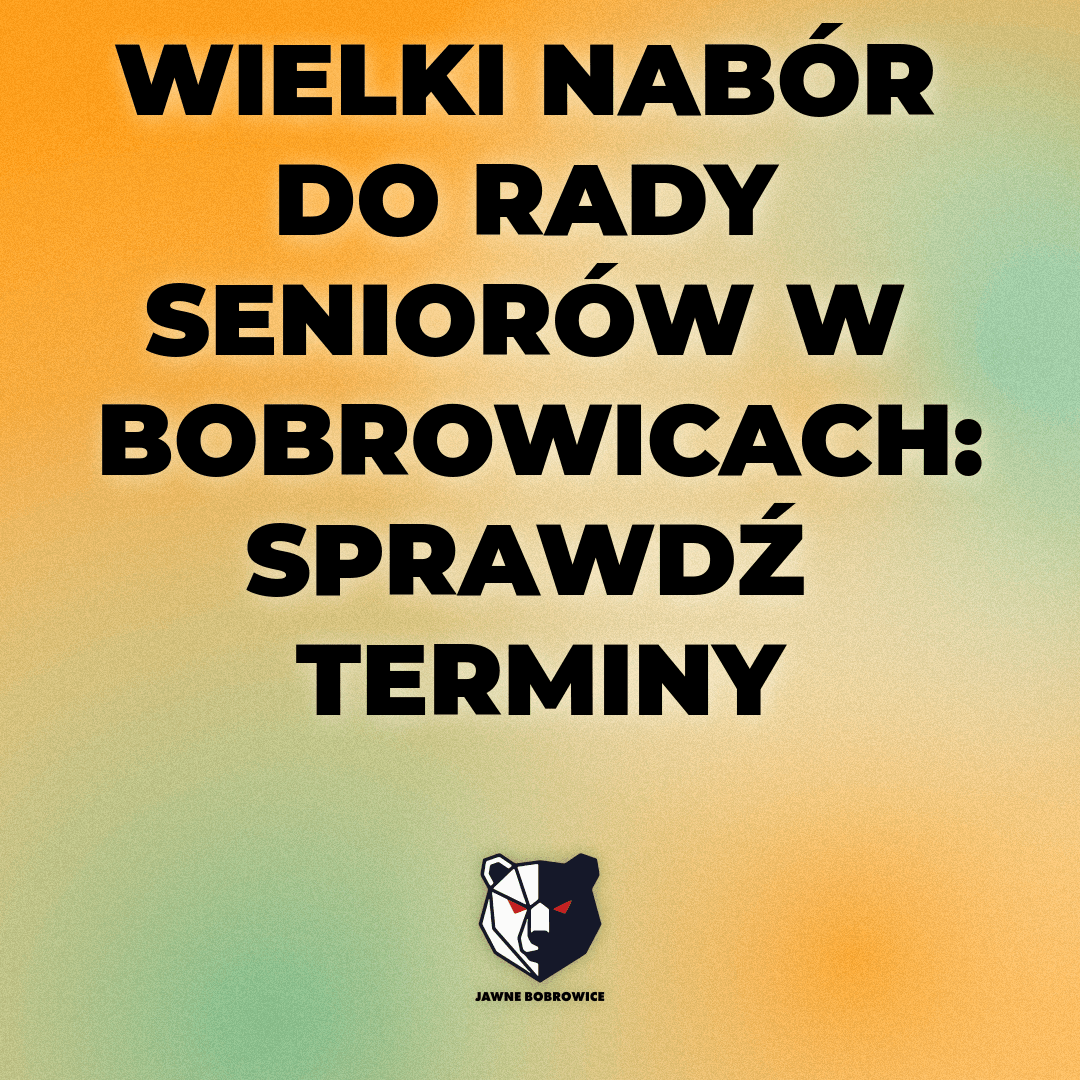 Wielki nabór do Rady Seniorów w Bobrowicach: sprawdź terminy